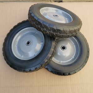 ล้อเหล็กหล่อสีเทาขนาด 8x1.75 พร้อมดอกยางแบบแข็ง สำหรับรถเข็น - Product Image 2