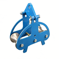 Poulie de pose de câbles, rouleau triple, bloc de tirage d'angle, roue en nylon et acier, guide-câble pour l'installation de lignes électriques