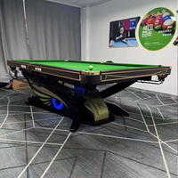Table de billard russe 10 pieds (12 pieds) avec coussinets en caoutchouc et en acier, populaire, avec ardoise