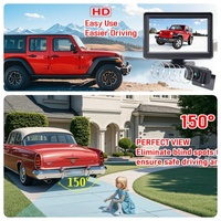 Kit de moniteur de vue arrière de voiture TFT LCD 4.3 "avec mini caméra de recul étanche système d'aide à l'inversion de véhicule