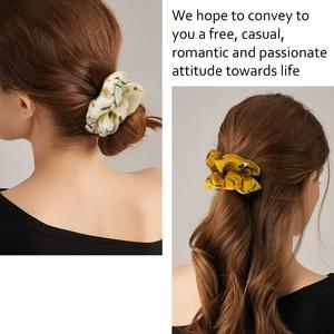 20 Pièces Chouchous Floraux pour Cheveux en Mousseline Unie pour Femmes, Élastiques à Cheveux, Attaches pour Queue de Cheval, Accessoires Capillaires pour Filles VSCO - Product Image 4
