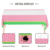 Nappe en PLA rectangulaire imprimée pastèque personnalisée, nappe décorative, couverture de table pour événements et fêtes à la maison, nappe imperméable et résistante à l'huile