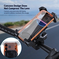 Support de téléphone pour vélo, support de téléphone pour moto, pour guidon rond, support de tube carré, support de téléphone mobile sans obstruction de la caméra