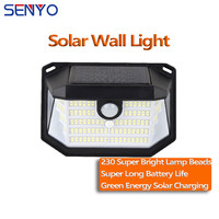 Zonne-wandlamp Waterdichte LED buitenwandlamp PIR-sensor 1200mAh Super heldere zonne-straatlamp Zonne-verlichting