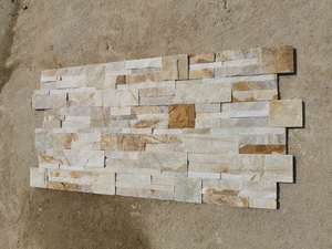 Façade empilée <span class=keywords><strong>en</strong></span> <span class=keywords><strong>pierre</strong></span> naturelle 18x35 S Panneau mural champignon extérieur moderne pour villas hôtels Finition fendue Tuile d'ardoise naturelle - Product Image 4