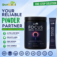 Poudre de boisson Focus, phosphatidylsérine 300 mg, L-tyrosine 1200 mg, champignon crinière de lion biologique, instantané, quotidien