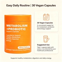 Capsules de soutien métabolique probiotiques avec caféine, vitamine B12 et chrome pour un métabolisme, une digestion et une énergie sains - ODM & OEM
