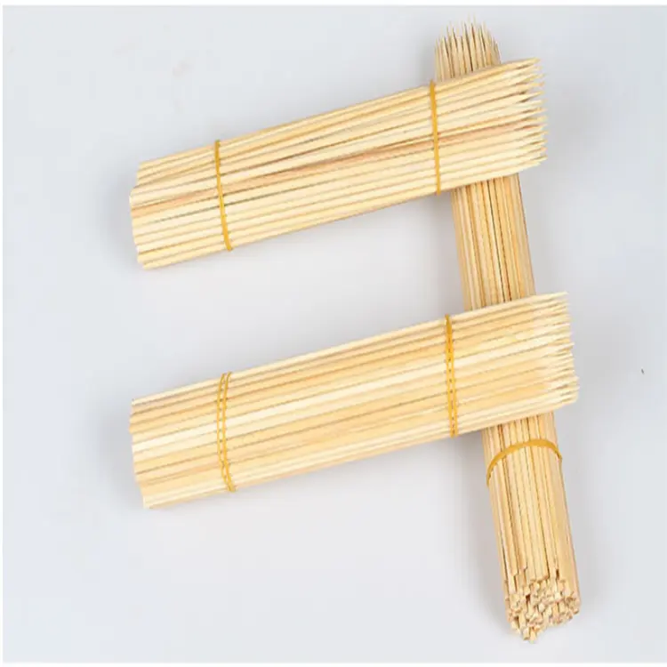 Pincho de bambú personalizado para barbacoa, importadores de 24cm, pincho de nudo de bambú y palillos de dientes, pincho de bambú para barbacoa