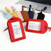 Étiquette de bagage personnalisée, étiquette de sac de voyage personnalisée, étiquette d'identification de valise en PVC ou en cuir PU avec logo