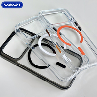VAWI B375 Grosir Casing HP Transparan PC untuk iPhone 17 Pro Max, Casing HP Magnetik Anti Benturan, Pelindung HP Transparan