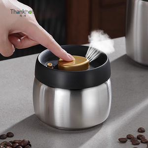 Thankhot Manuel Matcha Vacuum Canister, produit phare, en acier inoxydable, empêche les agglomérations, maintient la fraîcheur 5 fois plus longtemps, pression pour le <span class=keywords><strong>vide</strong></span> - Product Image 2