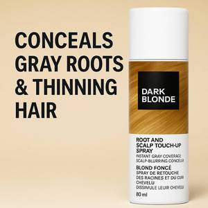 Traitement capillaire OEM à base de plantes <span class=keywords><strong>Spray</strong></span> de retouche du cuir chevelu Imperméable et résistant à la sueur Blond foncé Couverture grise temporaire Non écaillée - Product Image 5