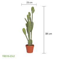 Cactus artificiel en gros d'usine, bonsaï tropical, plante du désert, bonsaï pas cher, artificiel avec pot