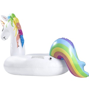 Inflatable Unicorn <b>Pool</b> Float Adult Size, 114 X 47 X 45 Inch Large Blowpipe <b>Pool</b> Float Ride, Party Decoration Casual Toy - Product Image 2