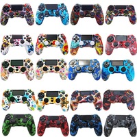 Coque en silicone sans fil imperméable et antidérapante colorée pour manette 4 (compatible PS4//PC) - En stock