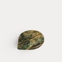 Ensemble de sous-verres en marbre vert naturel WeiVibe, forme organique, approvisionnement en gros OEM pour table basse de salon