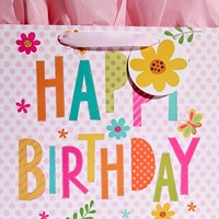 Sacs en papier personnalisés avec logo, cadeau d'anniversaire, emballage d'expédition, sacs fourre-tout avec poignée pour fête d'enfants