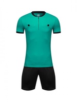 Ensemble de maillot d'arbitre de football professionnel personnalisable, 100% polyester, uniforme sportif d'été personnalisé pour les arbitres de football