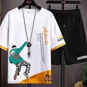 T-shirt d'été décontracté pour hommes adolescents grande taille, imprimé, à séchage rapide, manches courtes - Product Image 4