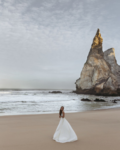 Abito senza schienale a canotta bianco, gonna lunga fino al pavimento per fotografia di viaggio, gonna da <span class=keywords><strong>spiaggia</strong></span> Super fata bohémien vacanza al mare - Product Image 4