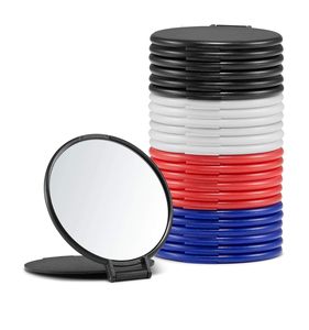 Sublimation personnalisée de voyage, miroir de maquillage rond double face en métal, mini-poche - Product Image 1