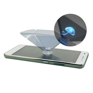 <span class=keywords><strong>Pyramide</strong></span> <span class=keywords><strong>holographique</strong></span> 3D DIY en gros, Prisme d'affichage <span class=keywords><strong>holographique</strong></span> portable pour téléphone à usage créatif - Product Image 1