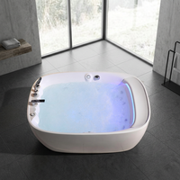 Bañera de Hidromasaje Moderna y Contemporánea, Ovalada, Acrílica, Independiente, para Interiores, con 30 Jets, Termostato, Directo de Fábrica, Cascada, para Villa u Hotel