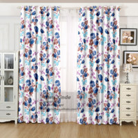 Rideaux occultants de luxe imprimés en gros pour fenêtres, motif floral