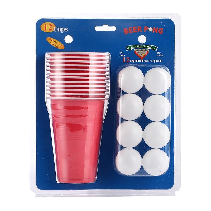 12 red cups+12 self balls