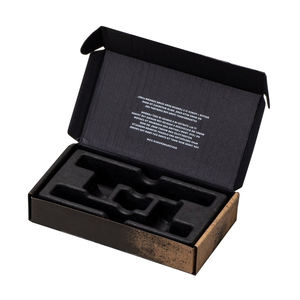 Logotipo personalizado corrugado negro Caixa De papelao <span class=keywords><strong>envio</strong></span> para <span class=keywords><strong>envio</strong></span> pastilla de freno envío caja de embalaje con inserto - Product Image 5