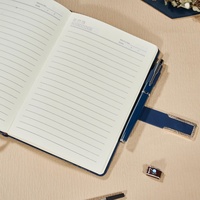 à boucle Logo personnalisé estampage de feuille d'or rechargeable Journal d'affaires carnet de cadeau d'entreprise