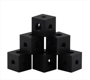6-Sided M3 M4 M5 M6 M8 vít lỗ Nut khối hợp kim nhôm khóa kết nối vuông Nut Bracket sửa chữa chủ đề tấm khối Cube - Product Image 5