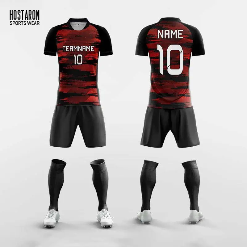 HOSTARON toptan özel yetişkin yeni tasarım 100% Polyester futbol forması baskı adı numarası nefes futbol üniformaları