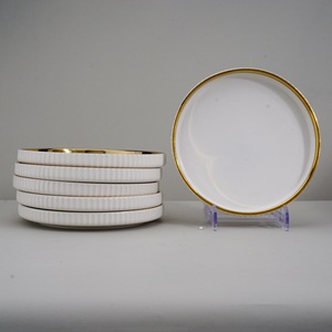 Vàng hiện đại Inlay thiết kế cao cấp gốm sứ đồ ăn Set với máy rửa chén an toàn đồ dùng Kit cho thanh lịch nhà bữa ăn tối - Product Image 2