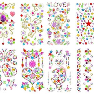Autocollants en diamant pour enfants, maquillage pour le visage, strass adhésifs, décalcomanies pour la scène, bricolage, artisanat, festival, décoration de fête - Product Image 5