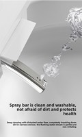 Toilette intelligente intégrée avec mouvement de la buse pour le nettoyage et fonction d'air chaud réglable