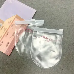 Design gratuito cerniera stampata personalizzata Eco Friendly piccolo PVC per borsa porta abiti borsa a chiusura lampo borsa per imballaggio gioielli