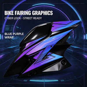 Autocollant décoratif pour carrosserie de moto, kit graphique en vinyle auto-adhésif pour la décoration des panneaux latéraux de carénage de moto - Product Image 5
