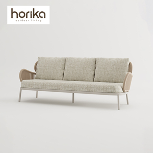 Set di divani moderni per il tempo libero da giardino in alluminio impermeabile per esterni e Patio con corda di lusso Set di divani da giardino - Product Image 4