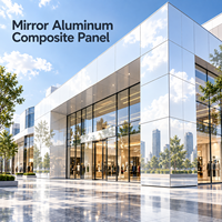 Panneau composite en aluminium miroir cuivre 3 mm, taille personnalisée pour la décoration de cloisons de bureau