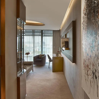 Ensemble de meubles de chambre d'hôtel 5 étoiles sur mesure, style villa européenne moderne, en bois massif, écologique, durable et ignifuge