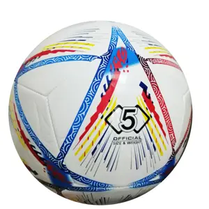 Professionele Hoge Kwaliteit Voetbal Multi Kleur Custom Logo Afdrukken Goedkope Pu Lederen Voetbal