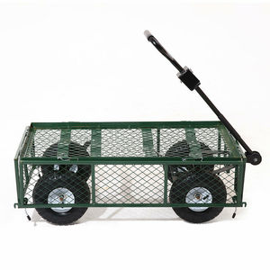 <b>Garden</b> Net Cart Steel <b>Mesh</b> 4 Wheel Durable Tool Cart For Outdoor Use - Product Image 3