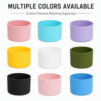 Manchon de protection en silicone pour base de tasse, texturé 3D, pailleté, souple, réutilisable, pour gobelet