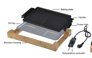 Anbolife <span class=keywords><strong>Plaque</strong></span> <span class=keywords><strong>de</strong></span> cuisson multifonction en aluminium <span class=keywords><strong>pour</strong></span> <span class=keywords><strong>barbecue</strong></span> domestique, gril double usage, four Teppanyaki, plancha à poisson - Product Image 5