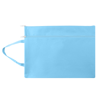 Carpeta de documentos de tela Oxford impermeable personalizable al por mayor, tamaño A4, de una sola capa, con cremallera, bolsa de almacenamiento.