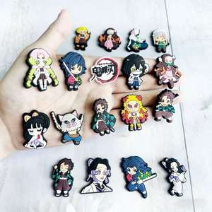 HY Wholesale Accessoires en PVC de haute qualité, style dessin animé, boucles décoratives en caoutchouc, breloques <span class=keywords><strong>Demon</strong></span> <span class=keywords><strong>Slayer</strong></span> pour sabots - Product Image 4