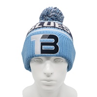 Unisex wintermuts met op maat geborduurde pompom, digitaal bedrukt logo, fleecevoering, camouflage, argyle, cartoonprint, fruitprint