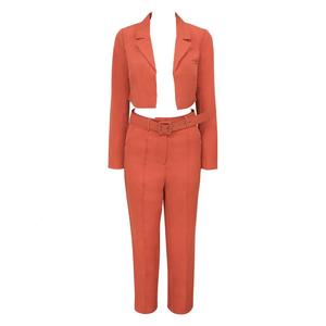 Delle donne A Maniche Lunghe Casuale 2 Pezzo Insieme Dei Vestiti Delle Donne Vestito di Pantaloni di <span class=keywords><strong>Lavoro</strong></span> Ufficio Blazer Giacca - Product Image 2
