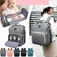 1 में 3 डायपर बैग बदलते स्टेशन के साथ Foldable बच्चे बिस्तर बैग डायपर बैग माँ बैग